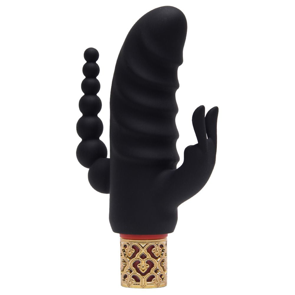 Vibrador com plug y estimulador de clítoris