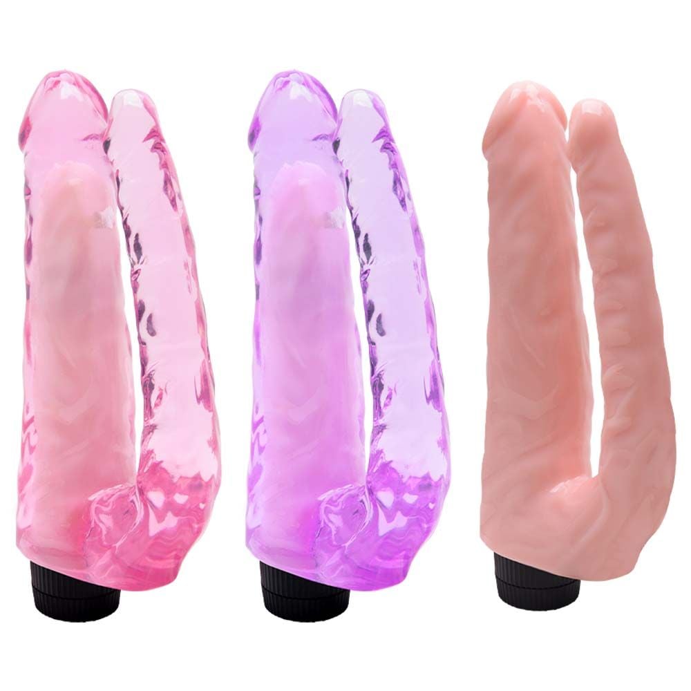 Pene Realista Doble con Vibración 22 x 5 cm – Sexy Import
