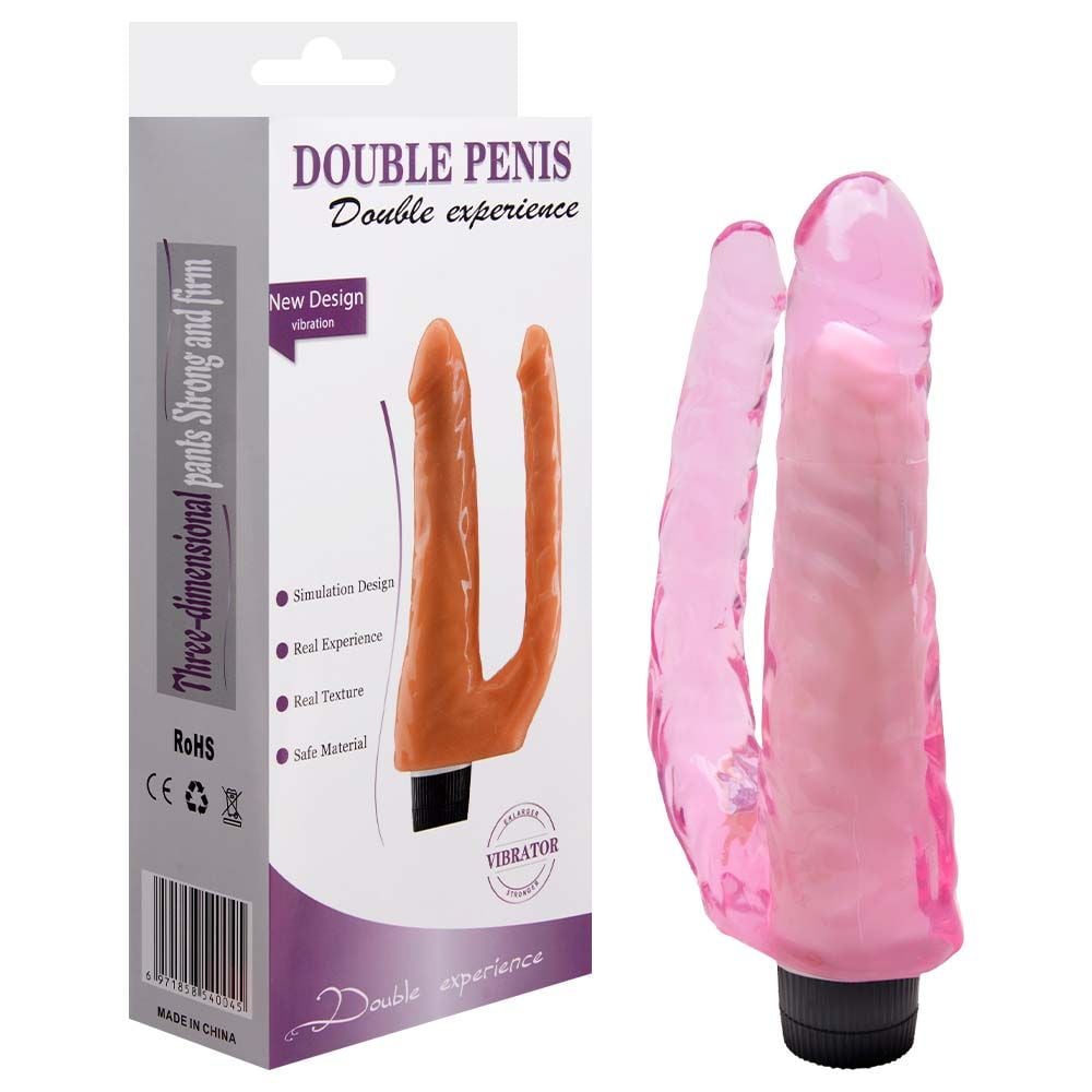 Pene Realista Doble con Vibración 22 x 5 cm – Sexy Import