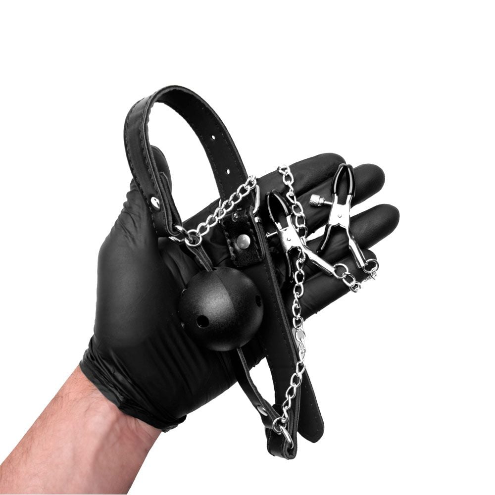 Mordaza con corriente de mamilos