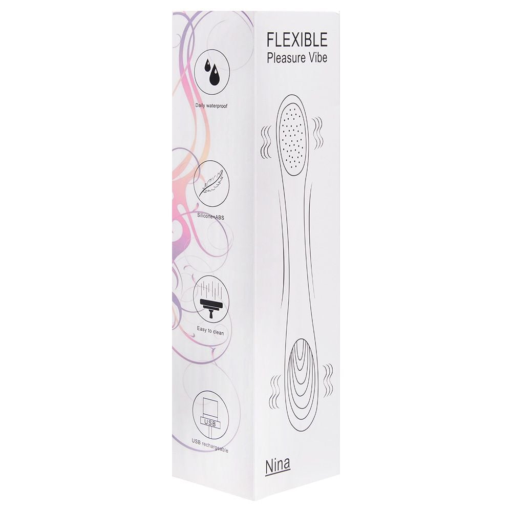 Nina Flexible Vibrador de Punta Doble 10 Modos USB – Vipmix