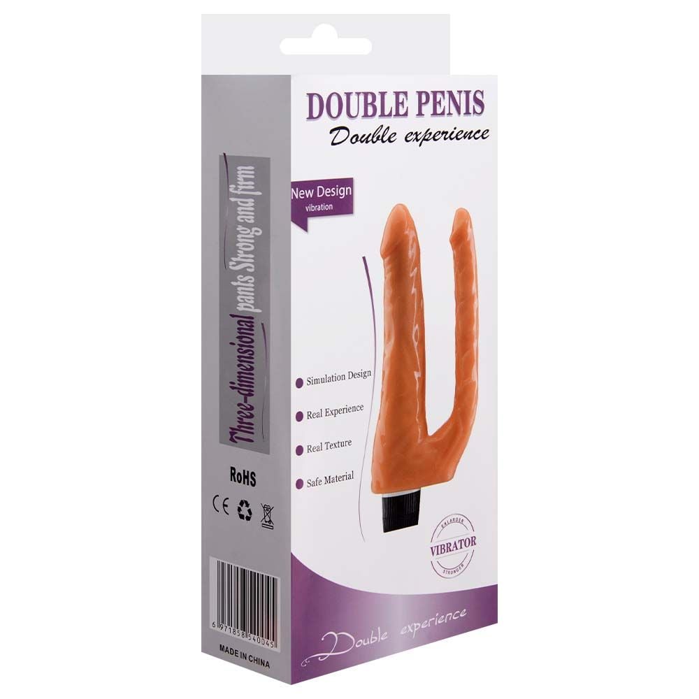 Pene Realista Doble con Vibración 22 x 5 cm – Sexy Import